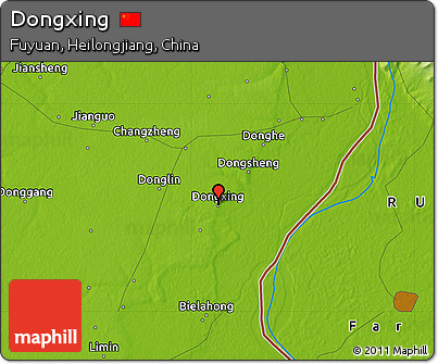 Physical Map of Dongxing