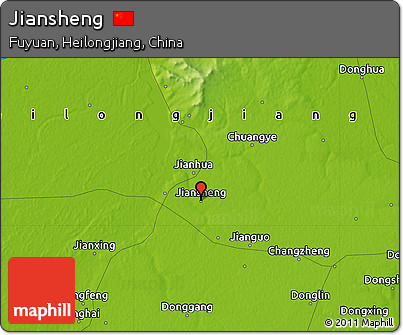 Physical Map of Jiansheng