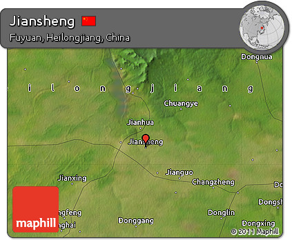 Satellite Map of Jiansheng