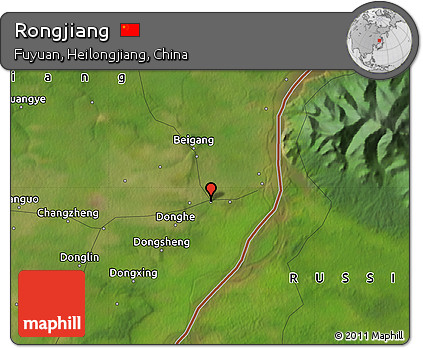 Satellite Map of Rongjiang