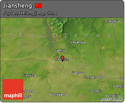 Satellite Map of Jiansheng