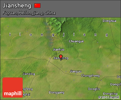 Satellite Map of Jiansheng