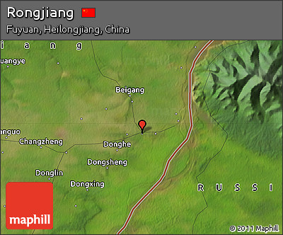 Satellite Map of Rongjiang