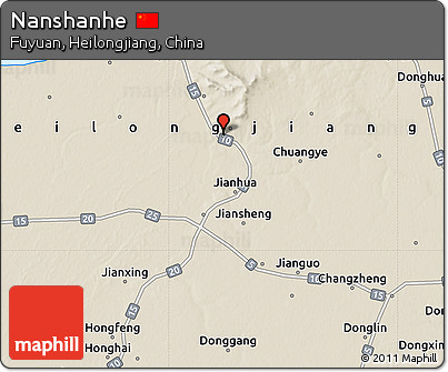 Shaded Relief Map of Nanshanhe