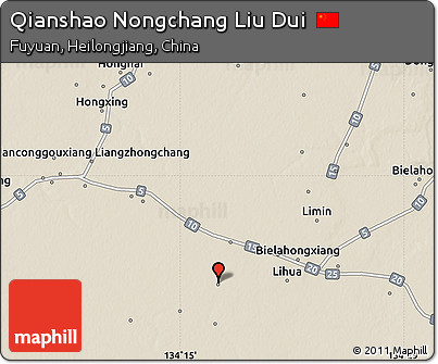 Shaded Relief Map of Qianshao Nongchang Liu Dui