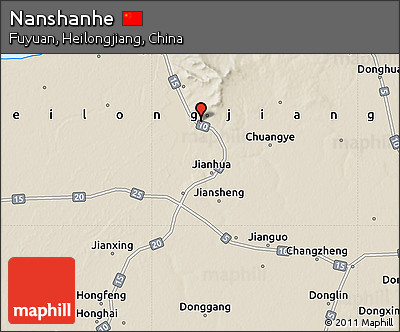 Shaded Relief Map of Nanshanhe