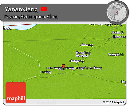 Physical Panoramic Map of Yananxiang