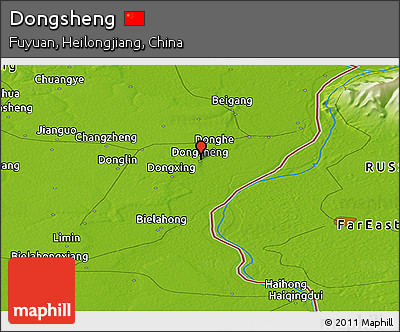 Physical Panoramic Map of Dongsheng