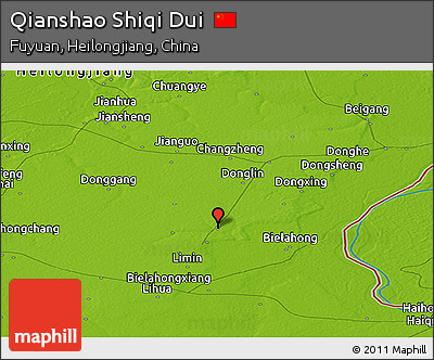 Physical Panoramic Map of Qianshao Shiqi Dui