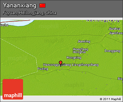 Physical Panoramic Map of Yananxiang