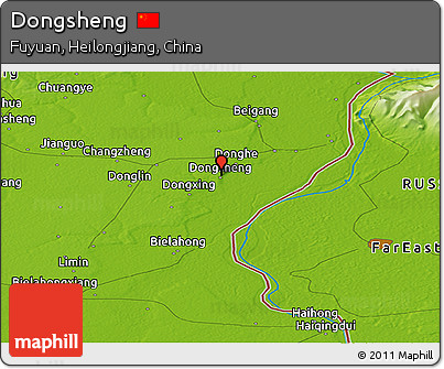 Physical Panoramic Map of Dongsheng