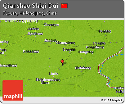 Physical Panoramic Map of Qianshao Shiqi Dui