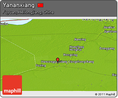 Physical Panoramic Map of Yananxiang