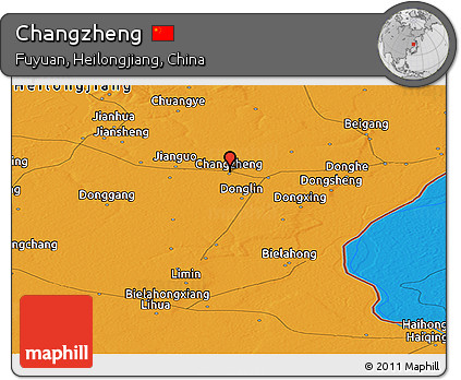 Political Panoramic Map of Changzheng