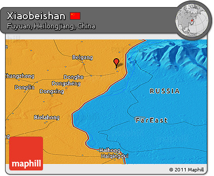 Political Panoramic Map of Xiaobeishan