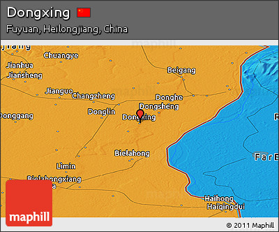 Political Panoramic Map of Dongxing