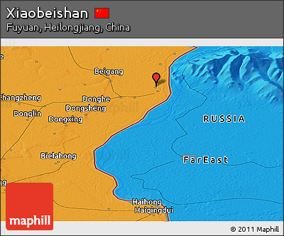 Political Panoramic Map of Xiaobeishan