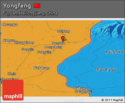 Political Panoramic Map of Yongfeng