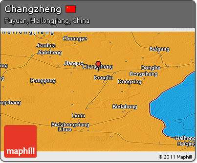 Political Panoramic Map of Changzheng
