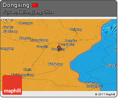 Political Panoramic Map of Dongxing