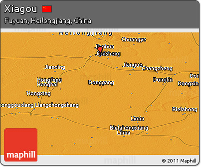 Political Panoramic Map of Xiagou