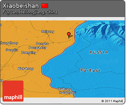 Political Panoramic Map of Xiaobeishan