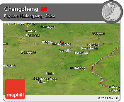 Satellite Panoramic Map of Changzheng