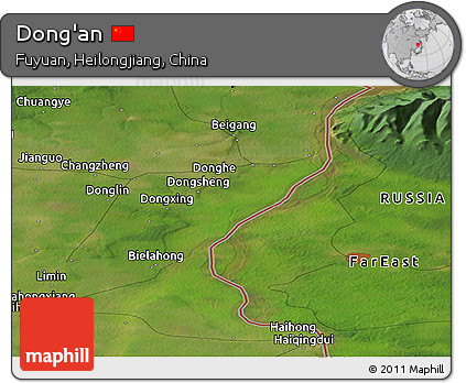 Satellite Panoramic Map of Dong'an