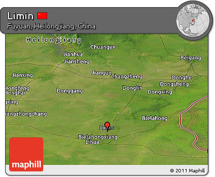 Satellite Panoramic Map of Limin