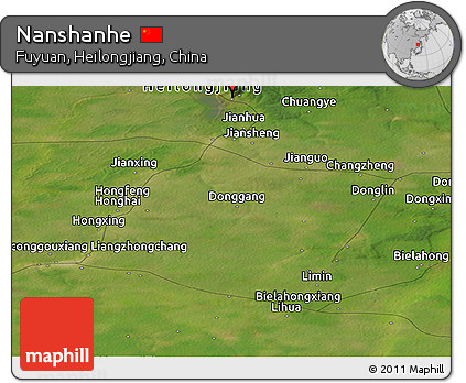 Satellite Panoramic Map of Nanshanhe
