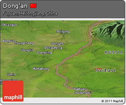 Satellite Panoramic Map of Dong'an