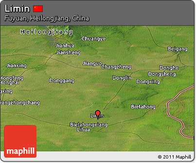 Satellite Panoramic Map of Limin