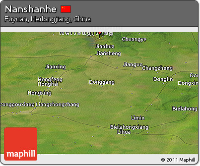Satellite Panoramic Map of Nanshanhe