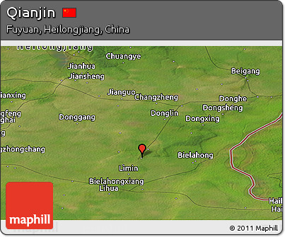 Satellite Panoramic Map of Qianjin