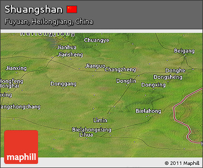 Satellite Panoramic Map of Shuangshan