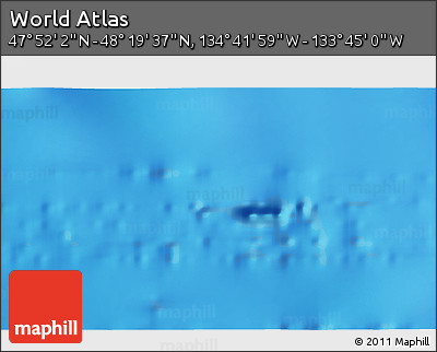 Physical 3D Map of the Area around 48° 5' 50" N, 134° 13' 29" W