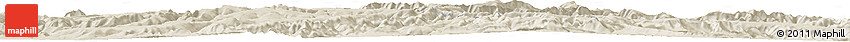 Shaded Relief Horizon Map of the Area around 48° 5' 50" N, 138° 37' 30" E