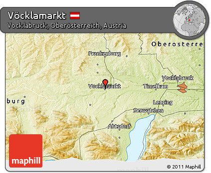 Physical 3D Map of Vöcklamarkt