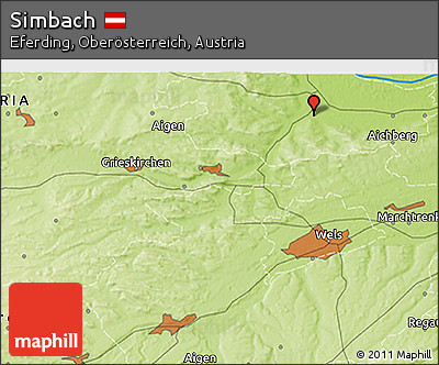Physical 3D Map of Simbach