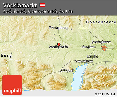 Physical 3D Map of Vöcklamarkt
