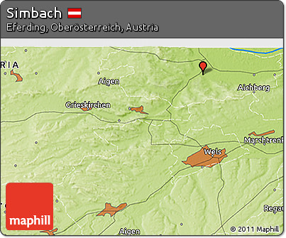 Physical 3D Map of Simbach