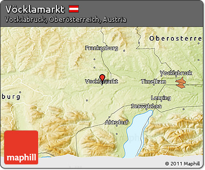 Physical 3D Map of Vöcklamarkt