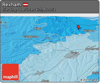 Political 3D Map of Rexham