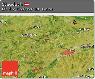 Satellite 3D Map of Staudach