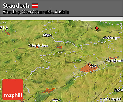 Satellite 3D Map of Staudach