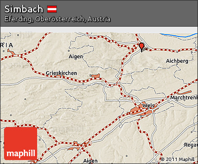 Shaded Relief 3D Map of Simbach