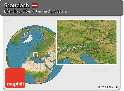Satellite Location Map of Staudach