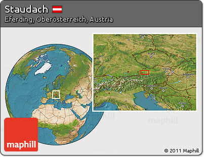 Satellite Location Map of Staudach
