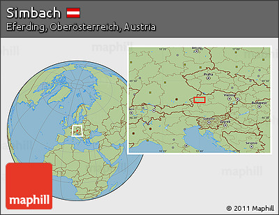Savanna Style Location Map of Simbach