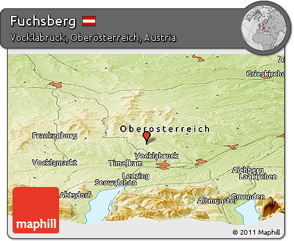 Physical Panoramic Map of Fuchsberg